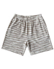 Striped Knit Shorts in White