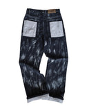 Embossed Silver-Washed Denim (Black)