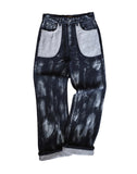 Embossed Silver-Washed Denim (Black)