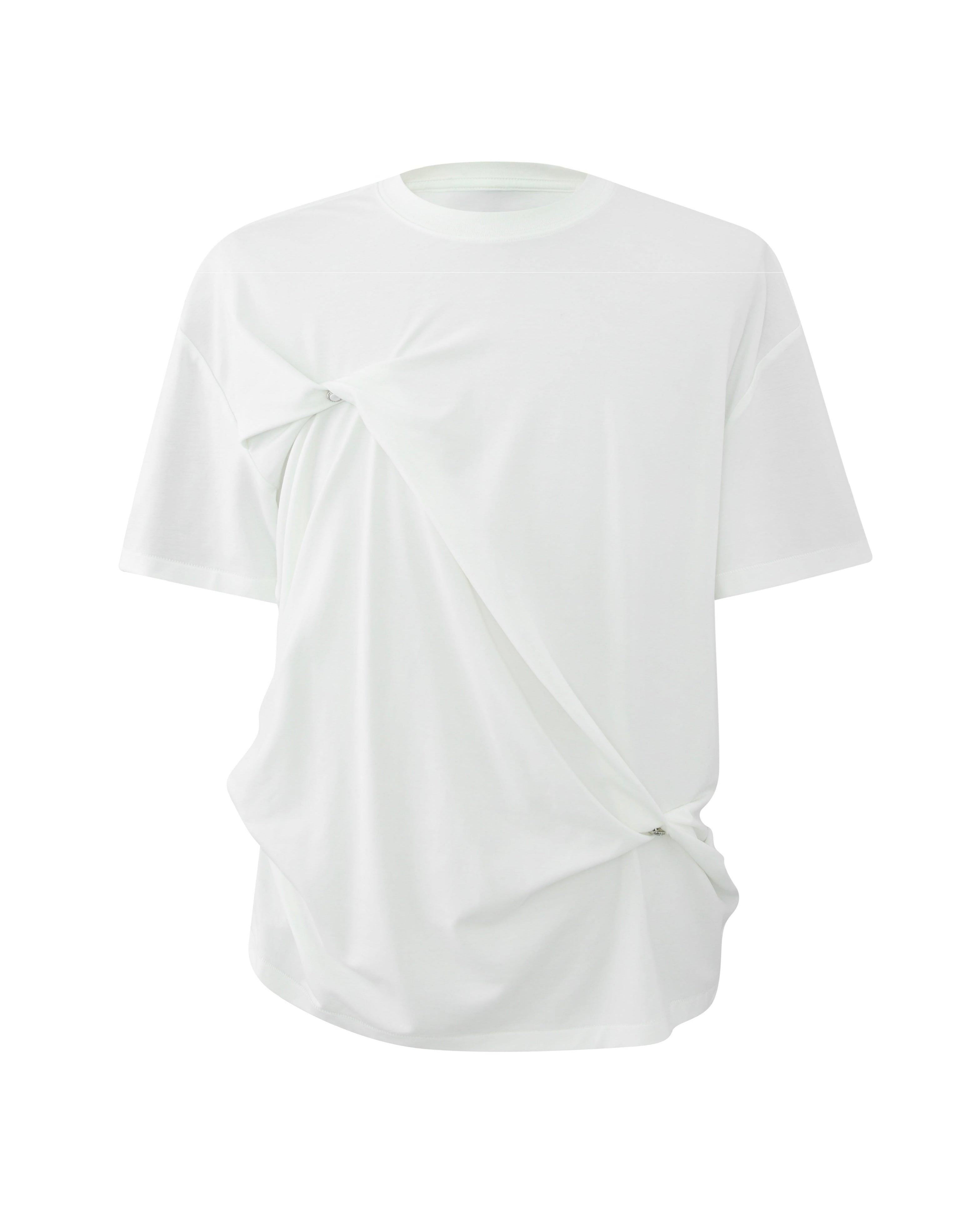 Twist-Detail Fashion T-Shirt