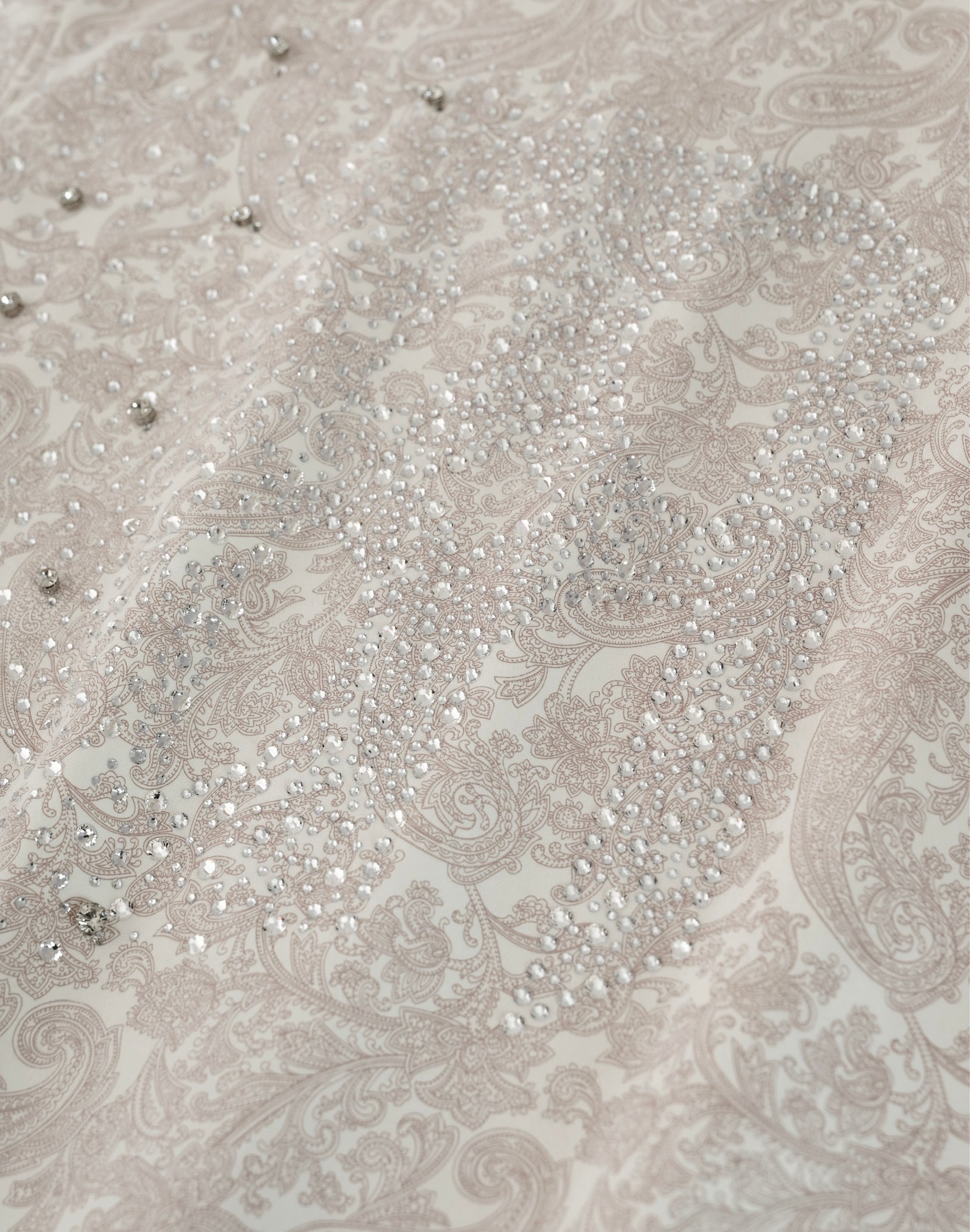 Cashew Blossom Pearl Sweatpants-WHT