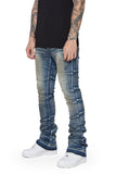 “WEST” Stacked Flare Jean Lt.Blue Washed