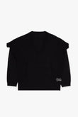 "WHAT" CREW NECK BLACK
