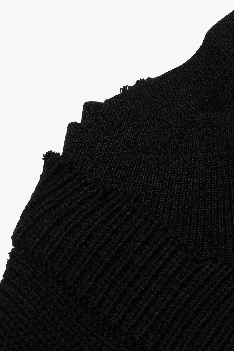 "WHAT" CREW NECK BLACK