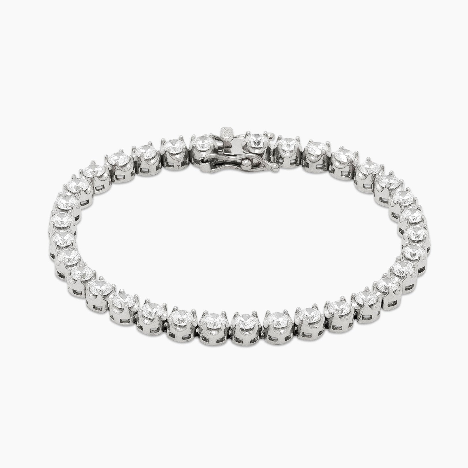 Diamond Buttercup Tennis Bracelet White Gold 4mm