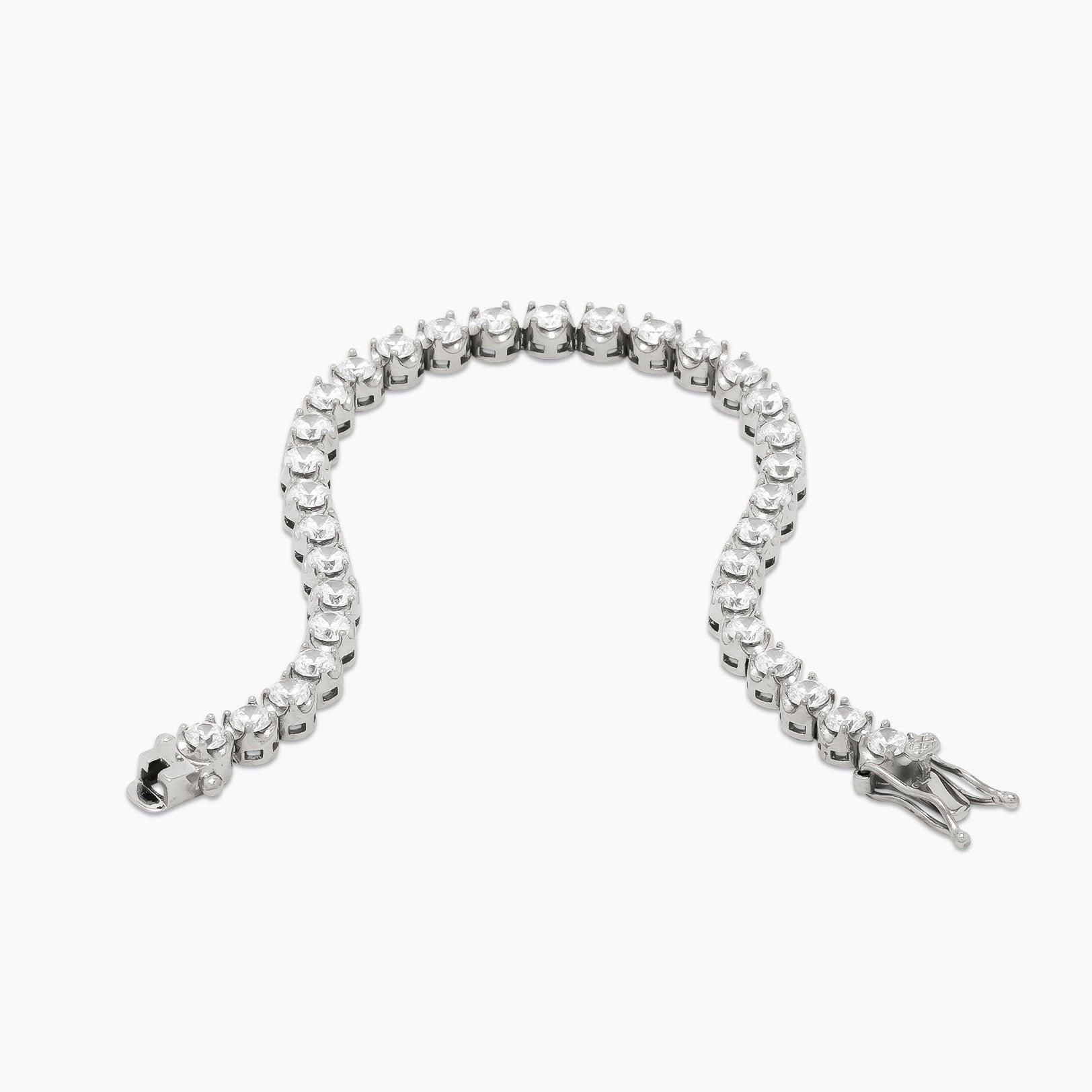 Diamond Buttercup Tennis Bracelet White Gold 4mm