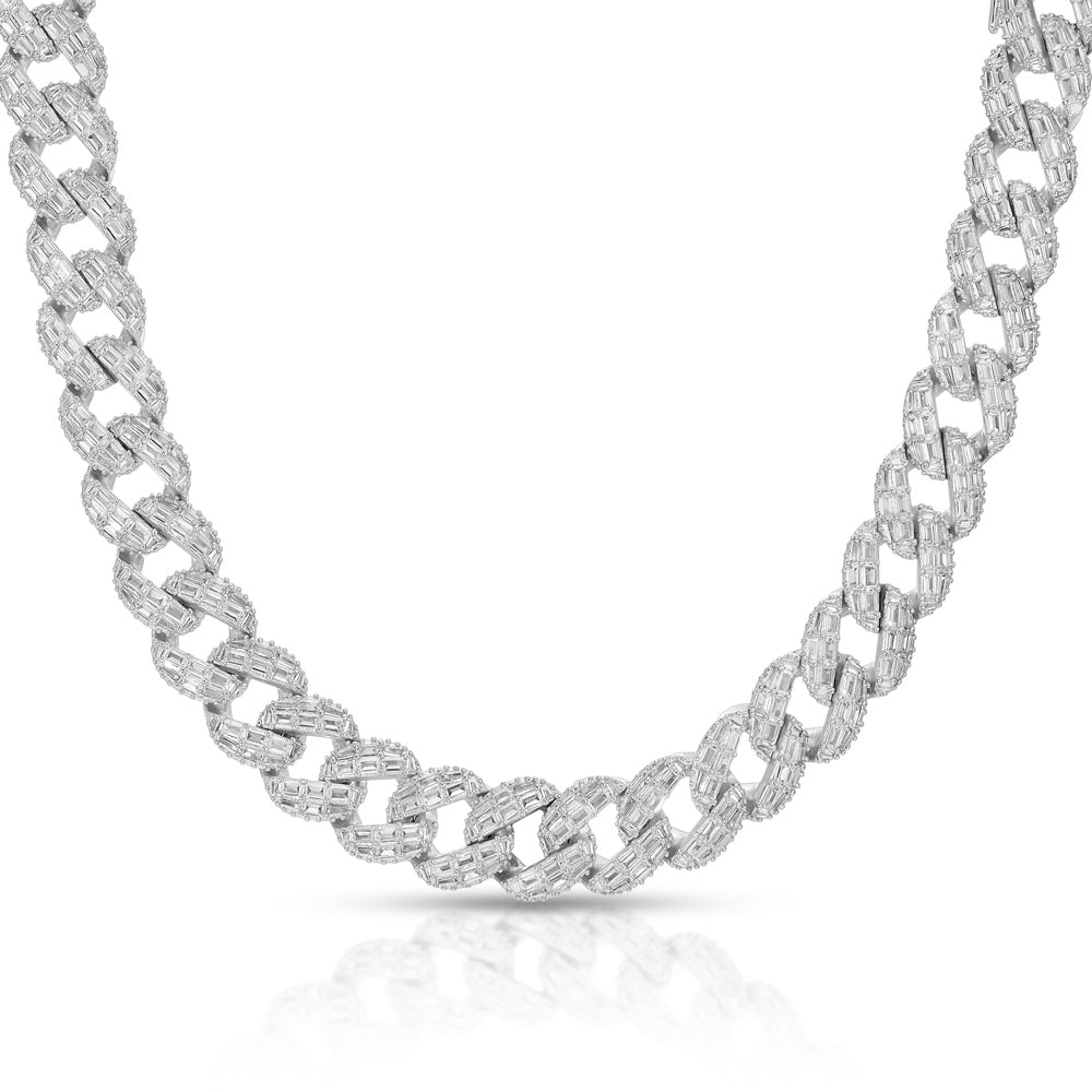 Emerald Cut Cuban Link Chain 20mm