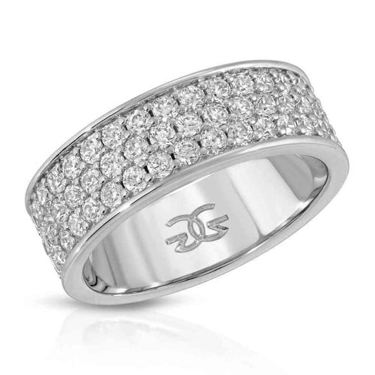 3-Row Micro Diamond Eternity Ring