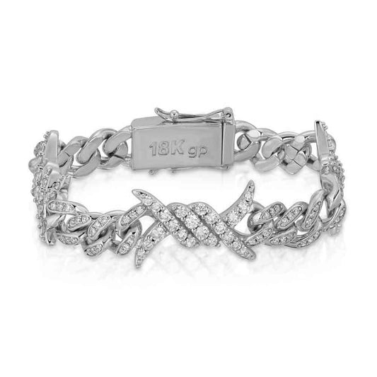 Diamond Barbwire Cuban Bracelet