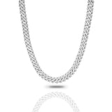 Diamond Straight Edge Cuban Link Chain 8mm