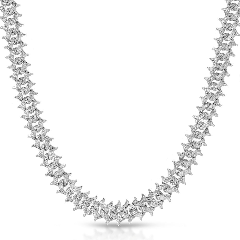 Spiked Diamond Cuban Chain