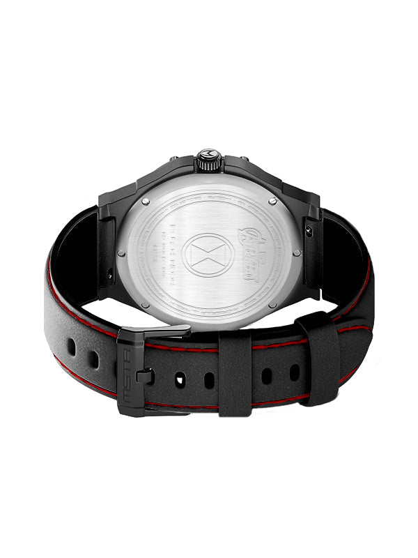 AU135MV - BLACK WIDOW ULTRA SLIM LEATHER BAND