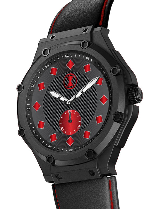 AU135MV - BLACK WIDOW ULTRA SLIM LEATHER BAND