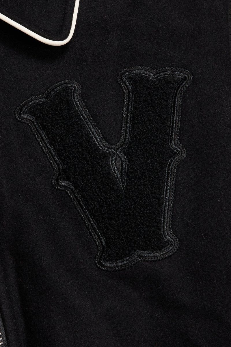 "WILD BUNCH" LETTERMAN JACKET BLACK