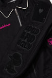 "WILD BUNCH" LETTERMAN JACKET BLACK