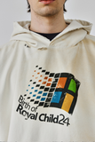 "Windows24" Retro Distressed Hoodie