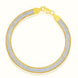 Vermeil 2 Tone Herringbone Bracelet