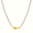 Custom Script Name Pearls Necklace Pendant
