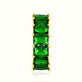 Men's Vermeil Multi Color Emerald Eternity Ring