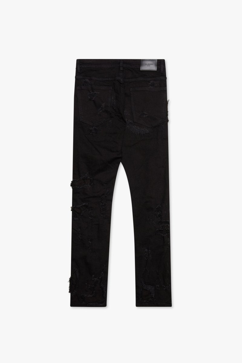 WornFrost Skinny Denim Jean Black Skinny Denim Jean
