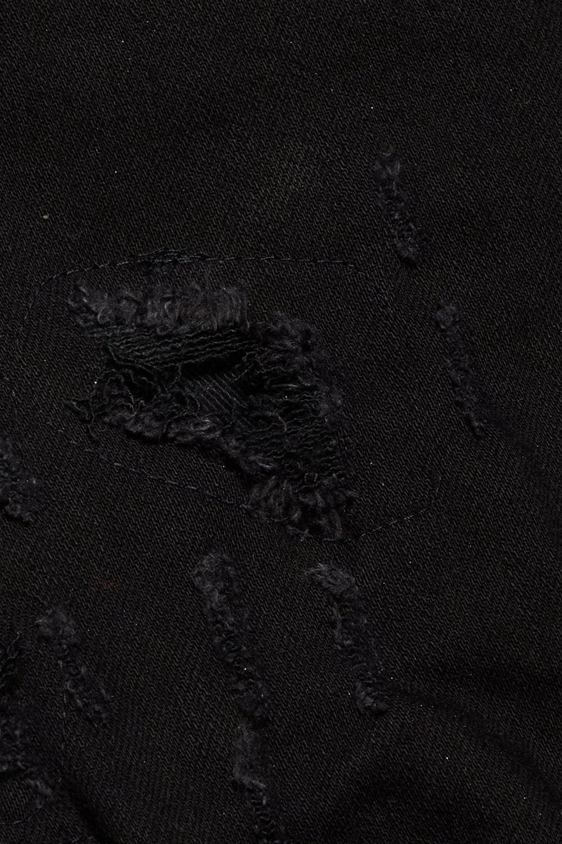 WornFrost Skinny Denim Jean Black Skinny Denim Jean