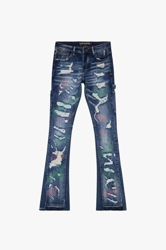 “ZERO” STACKED FLARE DARK BLUE